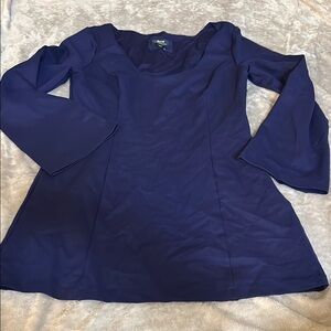 Maeve (anthro) indigo long sleeve mini dress